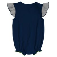 Girls Newborn & Infant College Navy/Heathered Gray Seattle Seahawks All The Love Bodysuit Bib Booties Set