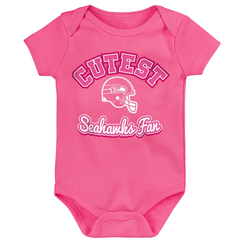 Body de fan le plus mignon des Seattle Seahawks rose pour nouveau-né et bébé fille