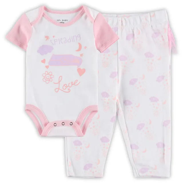 NFL Team Apparel Infant Philadelphia Eagles Spread Love Pink/White