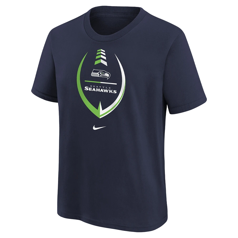 Girls Preschool Nike College Navy Seattle Seahawks Icon T-Shirt