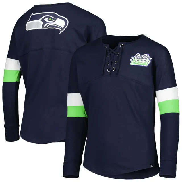 Lids Seattle Seahawks New Era Girls Youth Lace-Up Long Sleeve T-Shirt -  College Navy