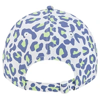 Casquette ajustable Active Leopard 9TWENTY pour filles et jeunes New Era Seattle Seahawks blanche