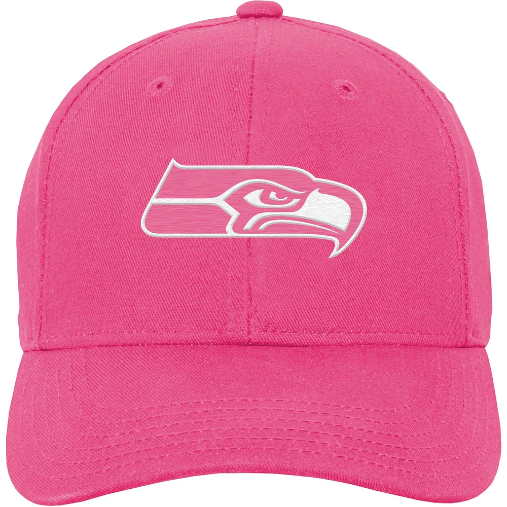 Girls Youth Pink Seattle Seahawks Adjustable Hat