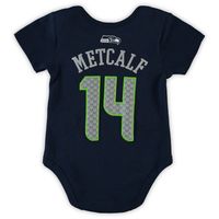 Infant DK Metcalf College Navy Seattle Seahawks Mainliner Player Name & Number Bodysuit