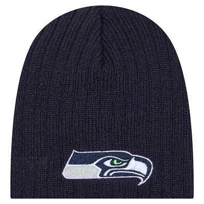 Bonnet en tricot mini pour bébé New Era College Navy Seattle Seahawks