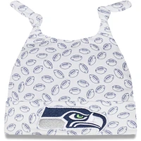 Infant New Era White Seattle Seahawks Cutie Cuffed Knit Hat