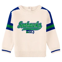 Pull rétro à imprimé Seattle Seahawks de couleur crème pour bébé WEAR by Erin Andrews