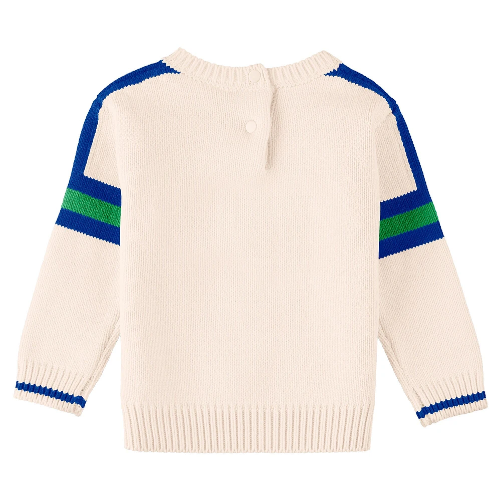 Pull rétro à imprimé Seattle Seahawks de couleur crème pour bébé WEAR by Erin Andrews