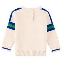 Pull rétro à imprimé Seattle Seahawks de couleur crème pour bébé WEAR by Erin Andrews