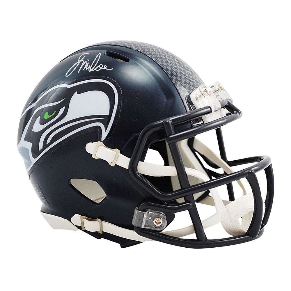 Jalen Milroe Seattle Seahawks Autographed Riddell Speed Mini Helmet