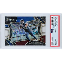 Carte de recrue authentifiée Panini Select Tri-Color Prizm #385 #24/75 PSA 2023 des Seahawks de Seattle de Jaxon Smith-Njigba