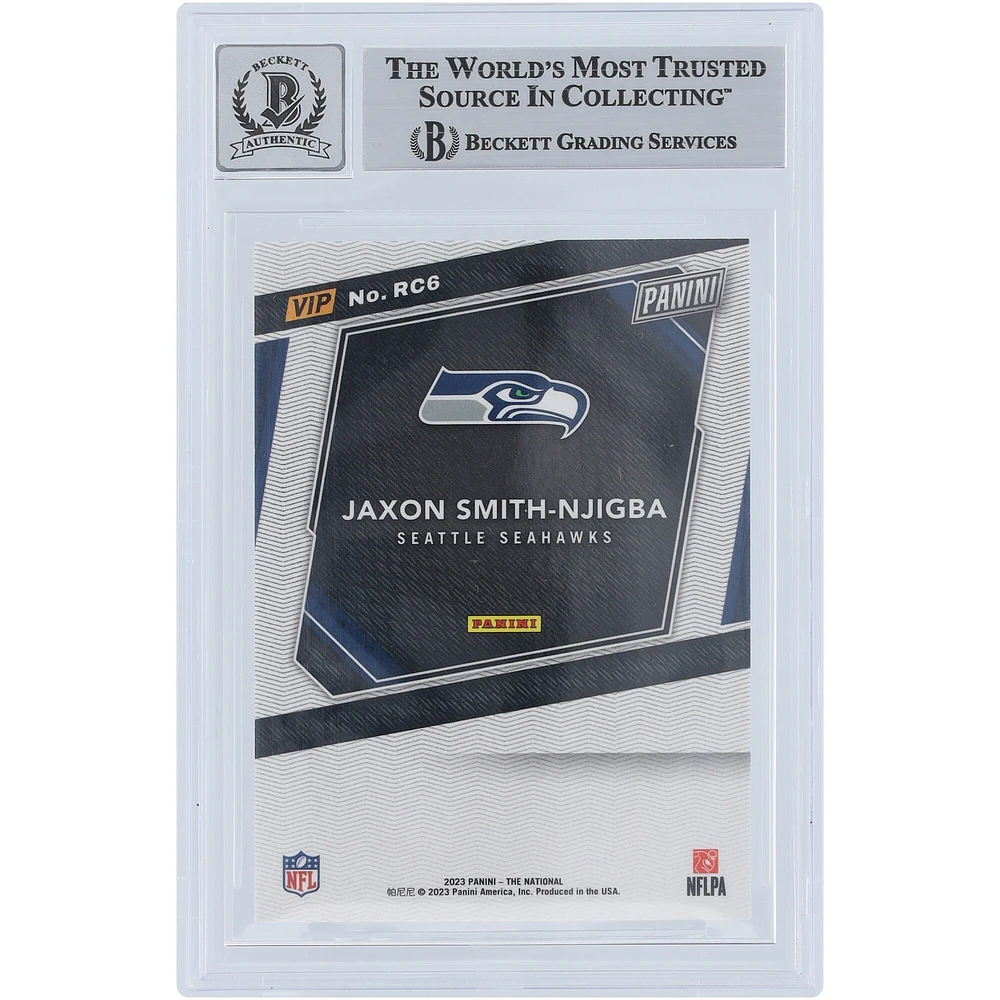 Jaxon Smith-Njigba Seattle Seahawks Autographed 2023 Panini National Convention Rookies #RC6 Beckett Fanatics Witnessed Authenticated 9/10 Rookie Card 