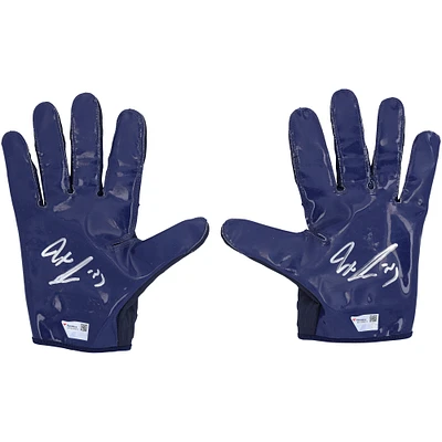 Jaxon Smith-Njigba Seattle Seahawks Autographed, Game Used Game-Used Navy Nike Gloves vs. Pittsburgh Steelers on December 31, 2023