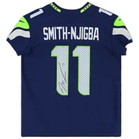 Maillot Nike Elite bleu marine dédicacé par Jaxon Smith-Njigba des Seattle Seahawks