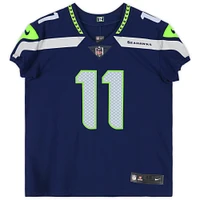Maillot Nike Elite bleu marine dédicacé par Jaxon Smith-Njigba des Seattle Seahawks