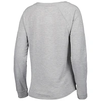 Juniors Heathered Gray Seattle Seahawks All Striped Up Raglan Long Sleeve T-Shirt