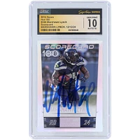 Marshawn Lynch Seattle Seahawks Autographed 2014 Panini Score Hot 100 Scorecard #246 #/99 CGC Fanatics Witnessed Authenticated 10/10 Card