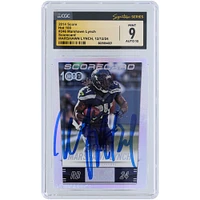 Marshawn Lynch Seattle Seahawks Autographed 2014 Panini Score Hot 100 Scorecard #246 #/99 CGC Fanatics Witnessed Authenticated 9/10 Card