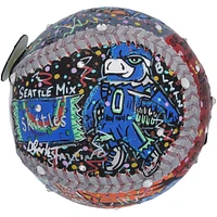 Marshawn Lynch Seattle Seahawks Autographed Baseball - Art by Charles Fazzino - RG13310408