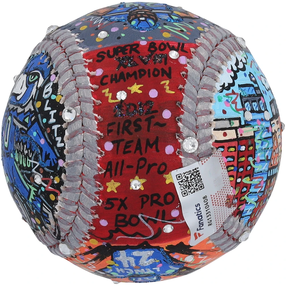 Marshawn Lynch Seattle Seahawks Autographed Baseball - Art by Charles Fazzino - RG13310408