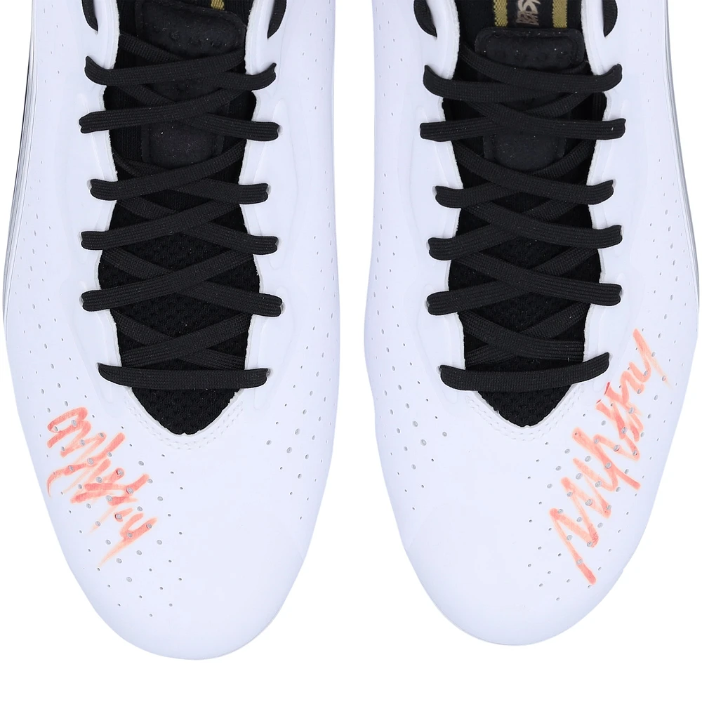 Marshawn Lynch Seattle Seahawks Autographed Black, White & Gold Beast Mode B.T.A Elite Football Cleats 