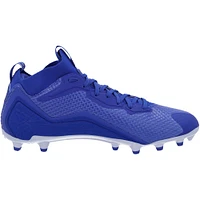 Chaussures de football dédicacées Blue Beast Mode B.T.A Elite par Marshawn Lynch des Seattle Seahawks - Signées en jaune - Édition limitée #1/1