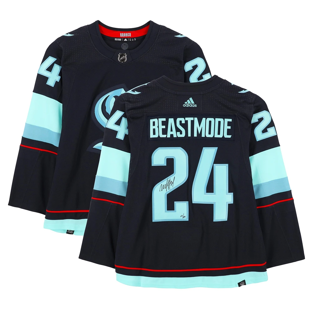 Marshawn Lynch Seattle Seahawks Autographed Navy "Beast Mode" adidas Seattle Kraken Jersey - Limited Edition of 24