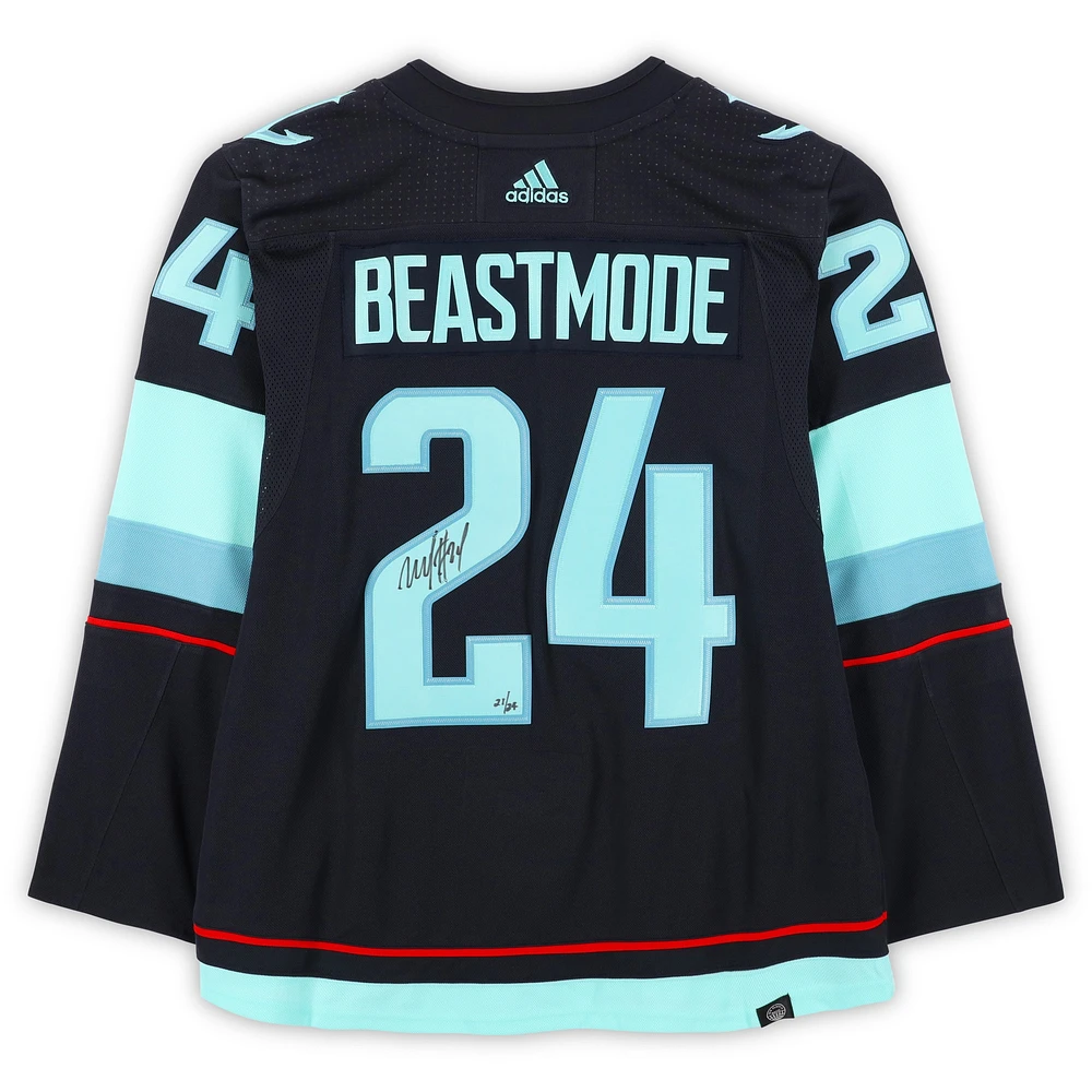 Marshawn Lynch Seattle Seahawks Autographed Navy "Beast Mode" adidas Seattle Kraken Jersey - Limited Edition of 24