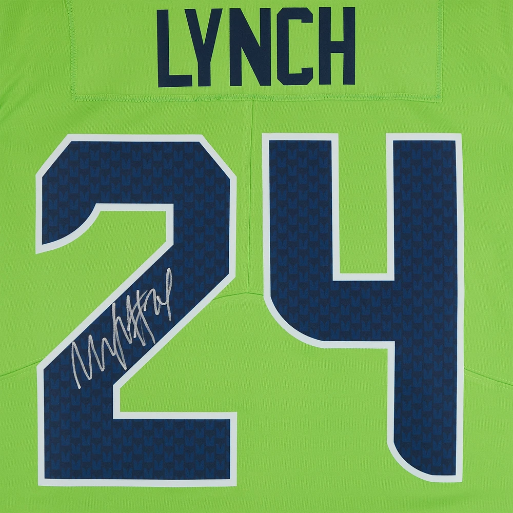 Marshawn Lynch Seattle Seahawks Autographed Nike Green Limited Jersey