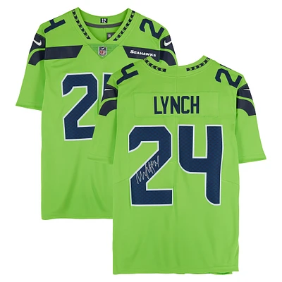 Marshawn Lynch Seattle Seahawks Autographed Nike Green Limited Jersey