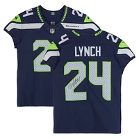 Marshawn Lynch Seattle Seahawks Autographed Nike Navy Elite Jersey