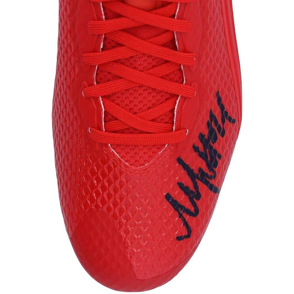 Marshawn Lynch Seattle Seahawks Autographed Red Beast Mode B.T.A Elite Football Cleat - Left Foot