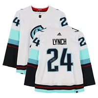 Maillot adidas Seattle Kraken blanc autographié par Marshawn Lynch des Seattle Seahawks - Édition limitée à 24 exemplaires