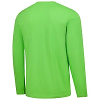 Men's Fanatics  Neon Green Seattle Seahawks Long Sleeve T-Shirt