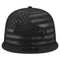 Casquette Snapback Independent 9FIFTY noire New Era pour homme des Seattle Seahawks