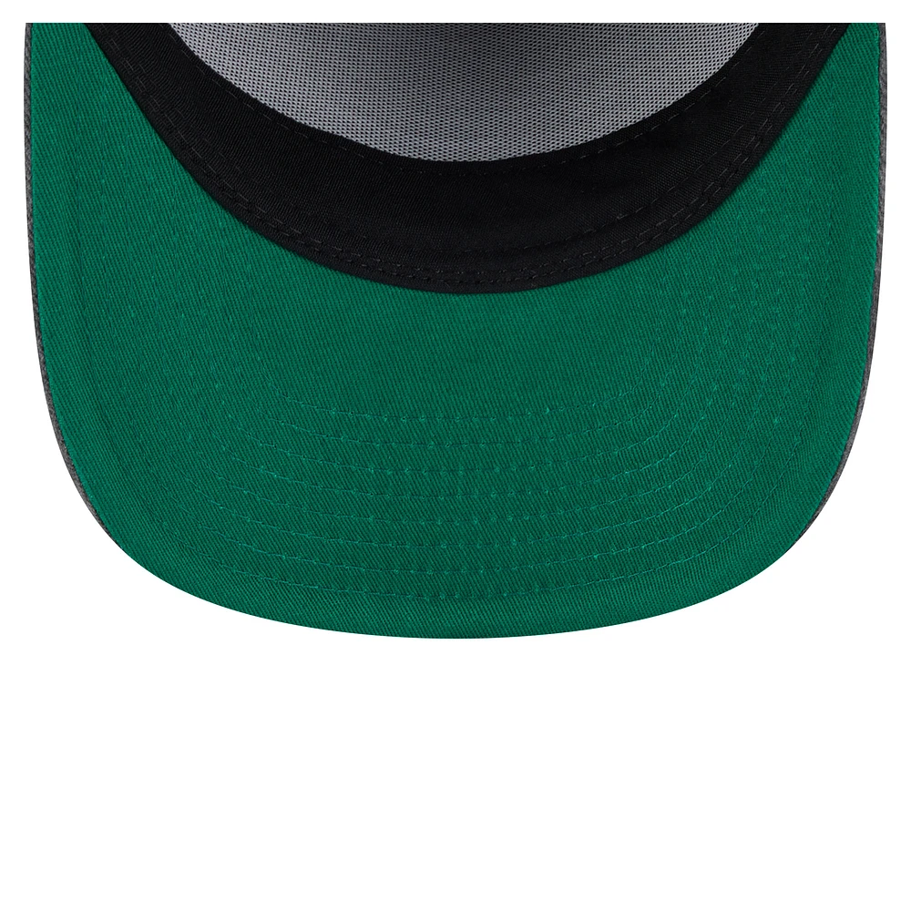 Men's New Era  Black Seattle Seahawks Throwback Washed A-Frame 9FIFTY Snapback Hat