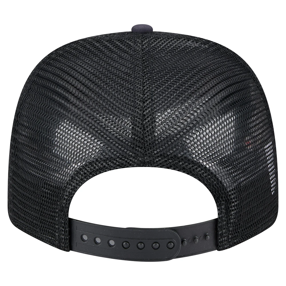 Men's New Era  Navy/Black Seattle Seahawks Adventure Drinks Pattern 9SEVENTY Stretch-Snap Hat