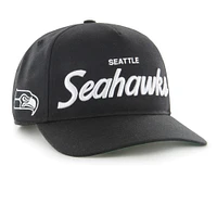 Casquette ajustable décontractée Attitude Hitch '47 noire pour homme des Seattle Seahawks