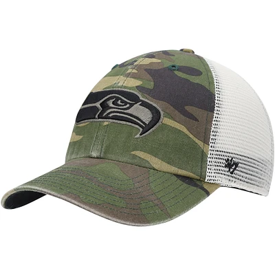 Casquette de camionneur '47 Camo Seattle Seahawks Branson Clean Up pour homme