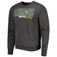 Men's '47 Charcoal Seattle Seahawks Locked Headline Pullover Sweatshirt