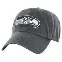 Men's '47 Charcoal Seattle Seahawks Secondary Clean Up Adjustable Hat