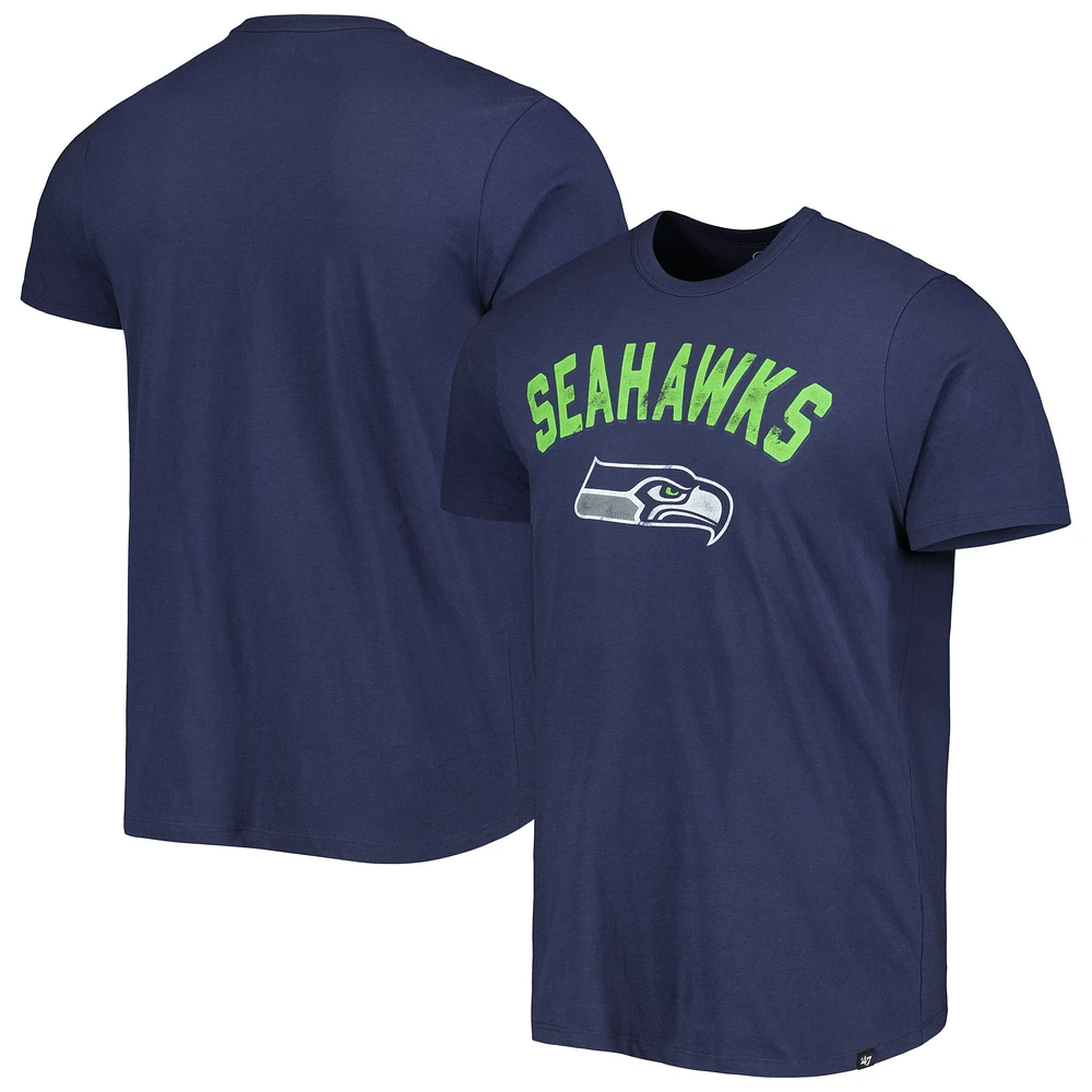 T-shirt '47 College Navy Seattle Seahawks All Arch Franklin pour homme