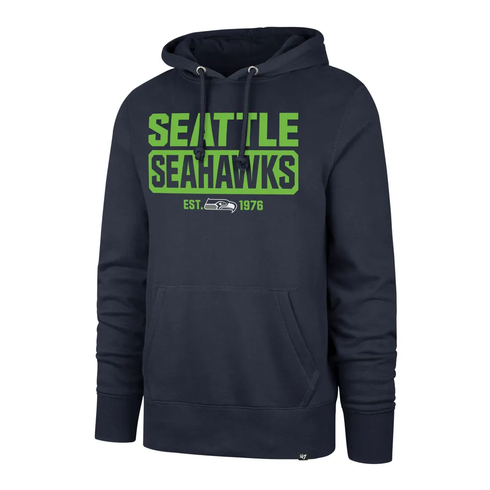 Sweat à capuche pour homme '47 College Navy Seattle Seahawks Box Out Headline