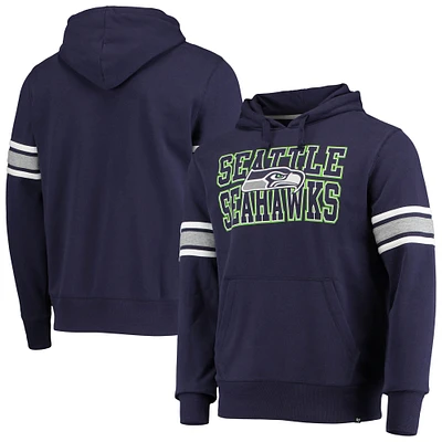 Chandail à capuchon double bloc Seattle Seahawks '47 College Navy pour hommes