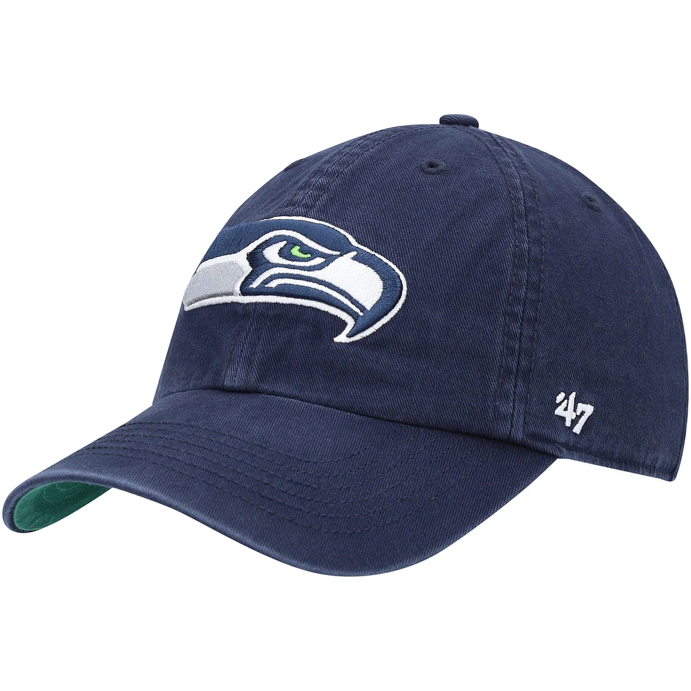 Casquette ajustée '47 College Navy Seattle Seahawks Franchise Logo pour homme