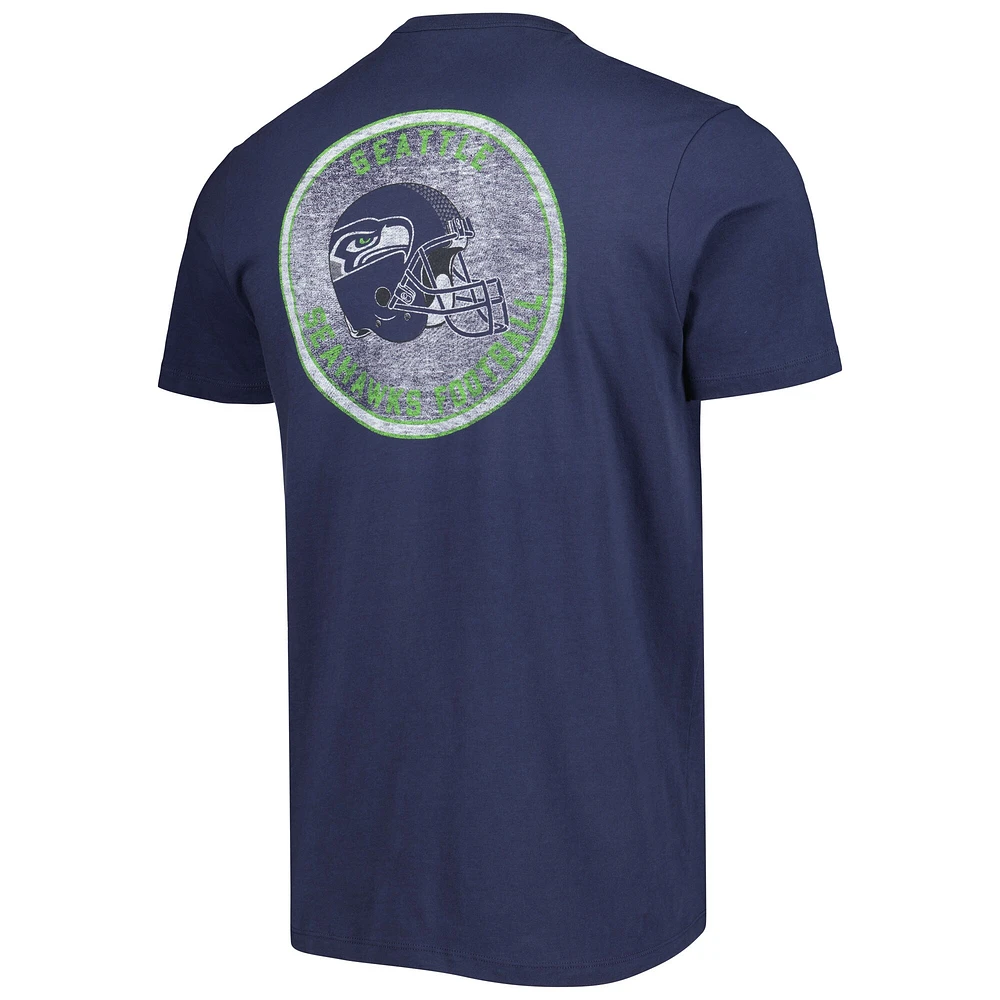 T-shirt '47 College Navy Seattle Seahawks Open Field Franklin pour homme