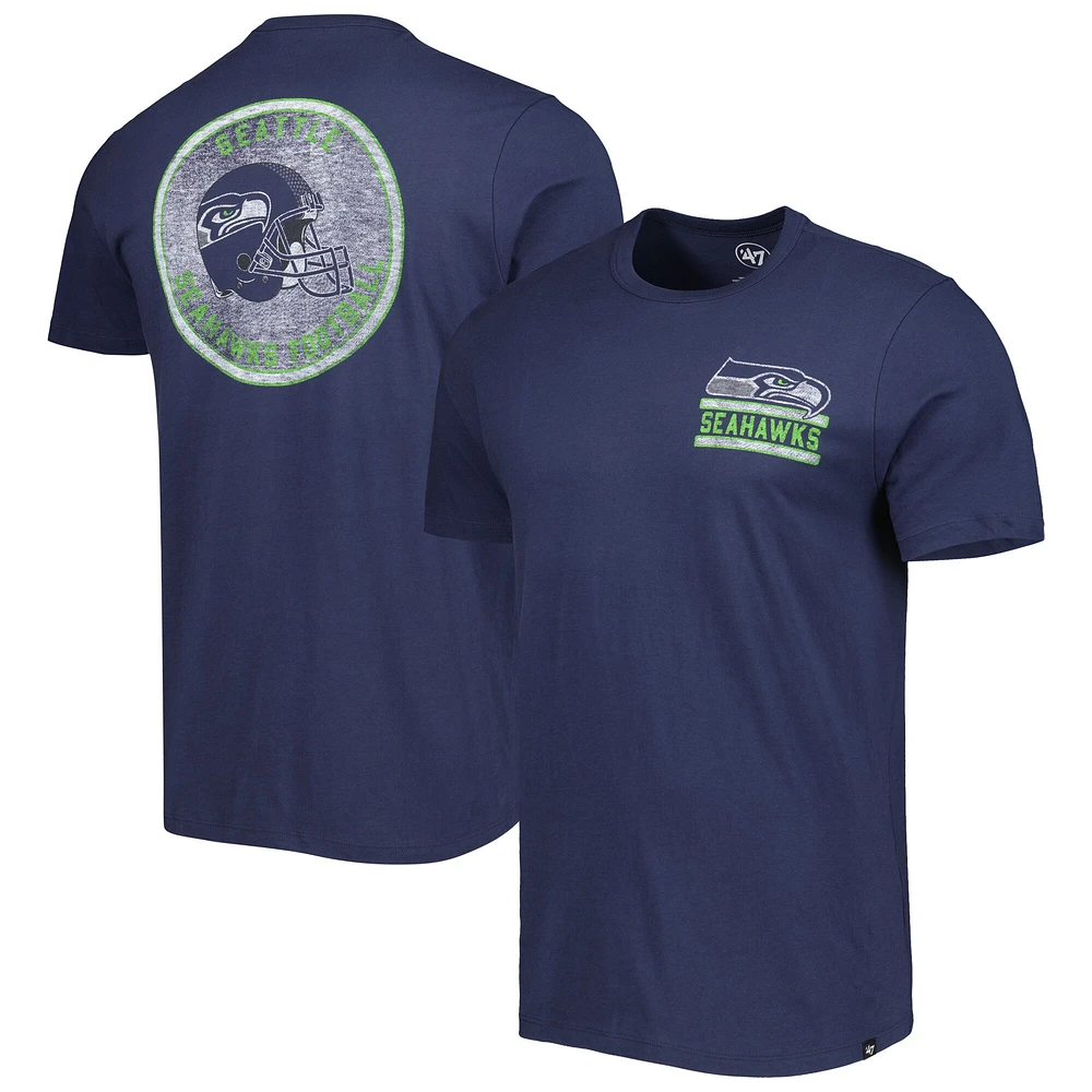 T-shirt '47 College Navy Seattle Seahawks Open Field Franklin pour homme