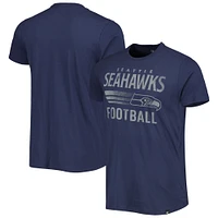 T-shirt '47 College Navy Seattle Seahawks Wordmark Rider Franklin pour homme