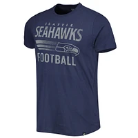 T-shirt '47 College Navy Seattle Seahawks Wordmark Rider Franklin pour homme