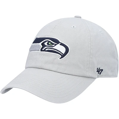 Casquette réglable grise Seattle Seahawks Clean Up '47 pour homme